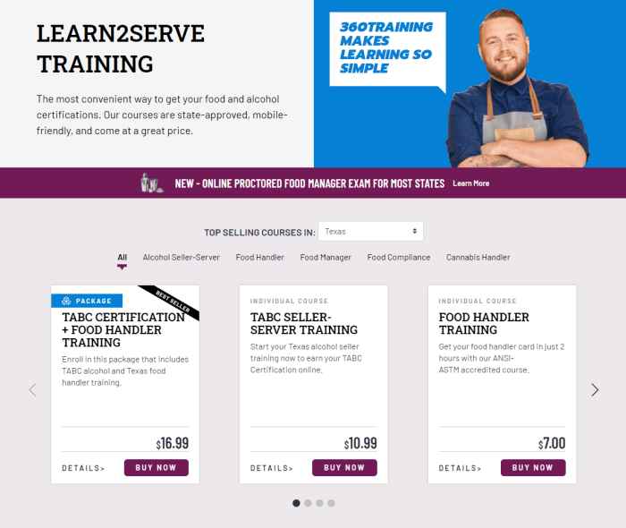 Learn2serve food handler training course answers