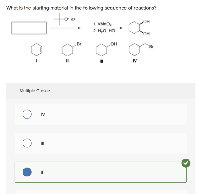 What is the starting material in the following reaction