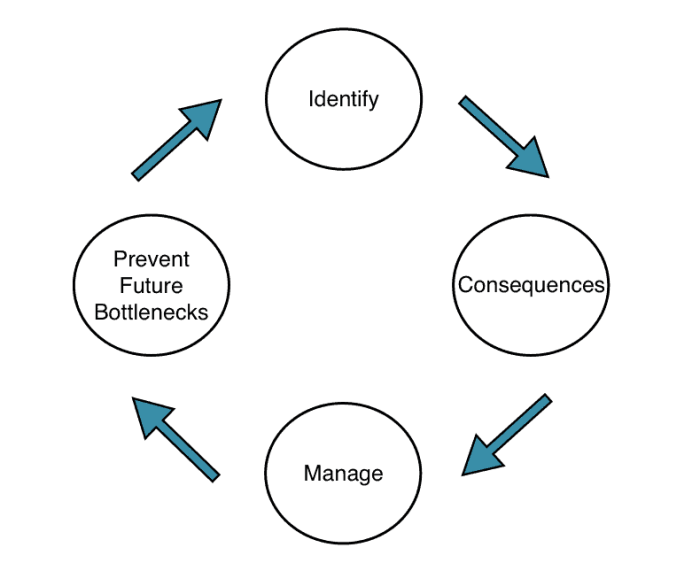 Bottlenecks exist in which type of manufacturing processes